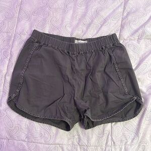 Madewell Olive Green/Grey Linen shorts Size small
